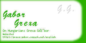 gabor grexa business card